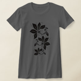 Intrikat Ornamentalt Botaniskt Lövvirveldesign T Shirt