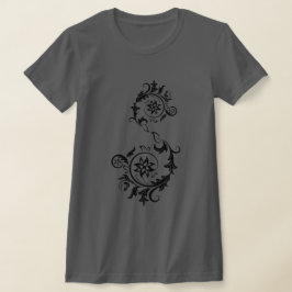 Intrikat Ornamentalt Mandala Blommotiv T Shirt