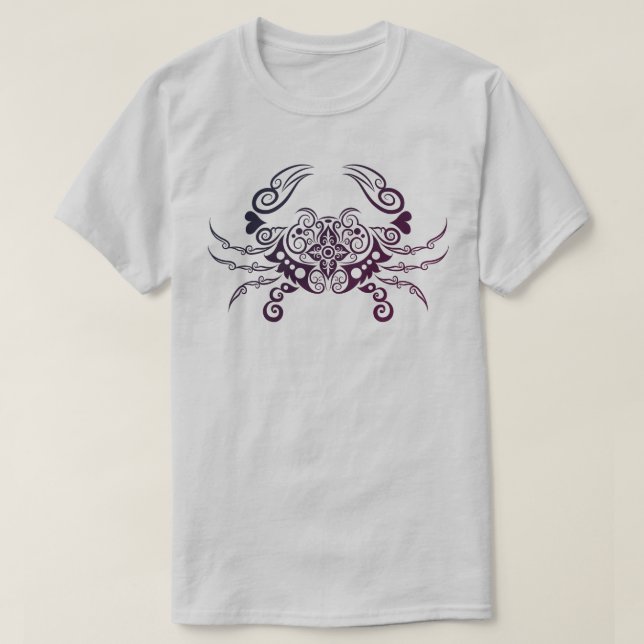Intrikat Ornamentalt Mandala-Krabbdesign T Shirt (Design framsida)