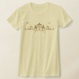 Intrikat Ornamentalt Symmetriskt Blommigt Virvelmö T Shirt