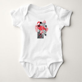 Intrikat rött flamingomönster - exotisk tropisk L T Shirt