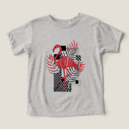 Intrikat rött flamingomönster - exotisk tropisk L T Shirt