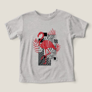 Intrikat rött flamingomönster - exotisk tropisk L T Shirt