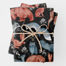 Intrikat skogsdjurmönster