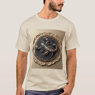 Intrikat skorpionsdesign med utsmyckade accenter t shirt