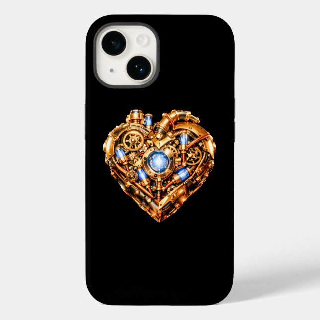 Intrikat Steampunk Mekaniskt Hjälte iPhone-fodral (Baksida)