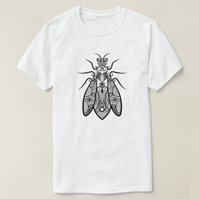 Intrikat Tribal Mandala Beetle Ornament T-Shirt (Design framsida)