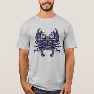 Intrikat Tribal Mandala Krab Ornamenterad T-Shirt