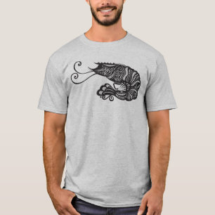 Intrikat Tribal Mandala Räka Ornamenterad T-Shirt