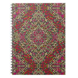 Intrikatisk, traditionell orientalisk motifdesign anteckningsbok