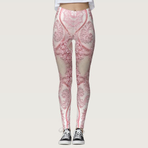 Intrikera, snurra mönster vid söt rosa snöre leggings