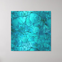 Intrikera sprickor, Linjer i Teal och turkos Canvastryck
