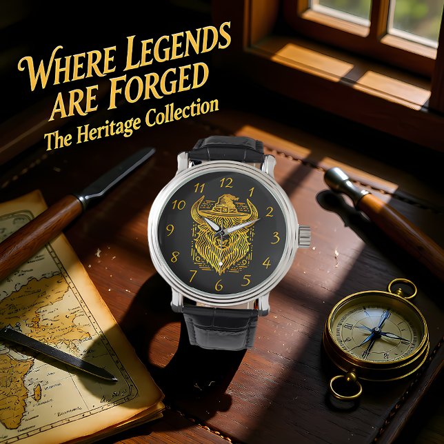 Intrikera utformningen av en bison med en hatt armbandsur (Skapare uppladdad)