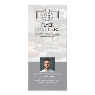 Intro-Flyer i Gods med Logotyp och foto Reklamkort