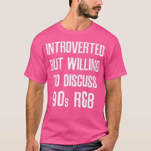 Introducerad men villig att diskutera 90S RB-Vinta T Shirt (Framsida)