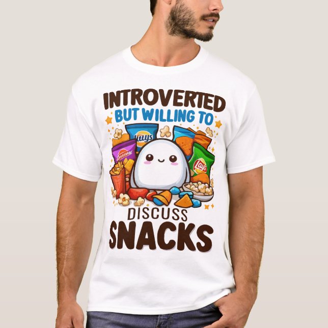 Introducerad men villig att diskutera Snacks T Shirt (Framsida)