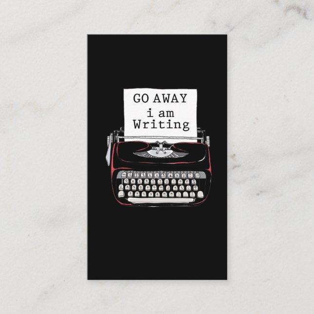 Introducerad skrivprogramsförfattare för Bok Novel Visitkort (Framsida)