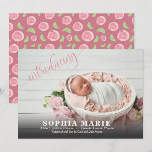 Introduktion till Baby Photo Rosa Tillkännagivande