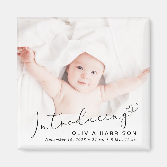 Introduktion till fotofödelsemeddelandet magnet (Framsidan)