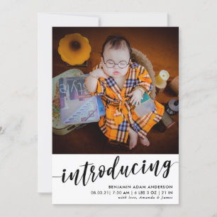 Introduktion till Photo Collage Baby Birth Meddelande