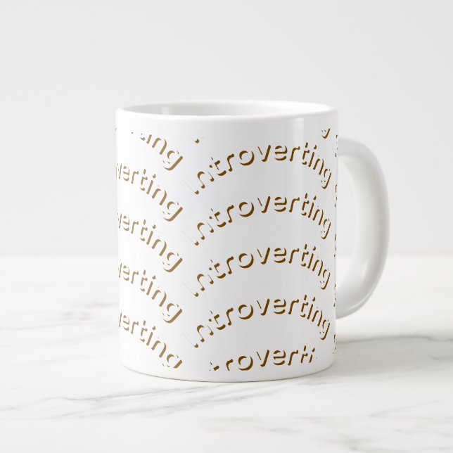 introvert anpassningsbar speciell mugg present jumbo mugg (Framsida höger)