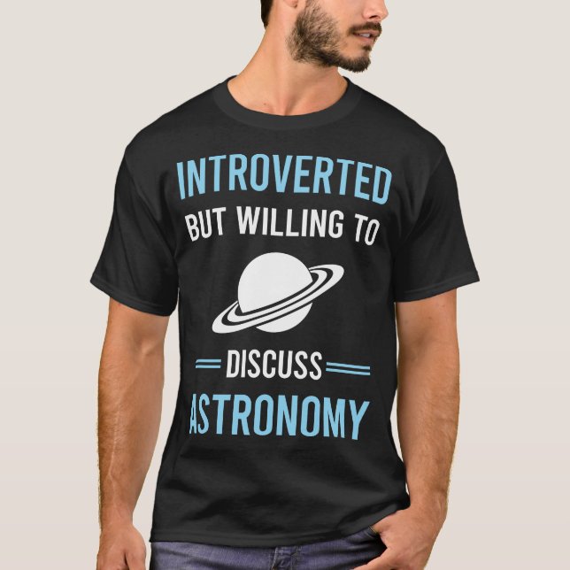 Introvert Astronomi T Shirt (Framsida)