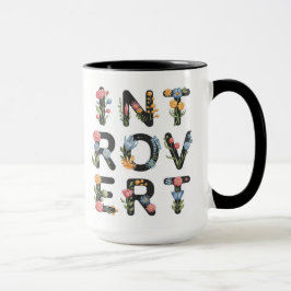 Introvert Blommigt Mugg