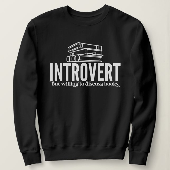 Introvert Bok Älskare T Shirt (Design framsida)
