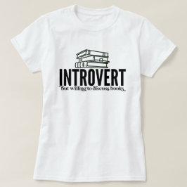 Introvert Bok Älskare T Shirt