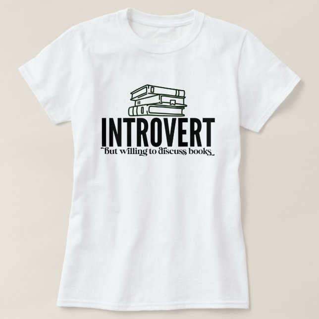 Introvert bokälskare t shirt (Design framsida)