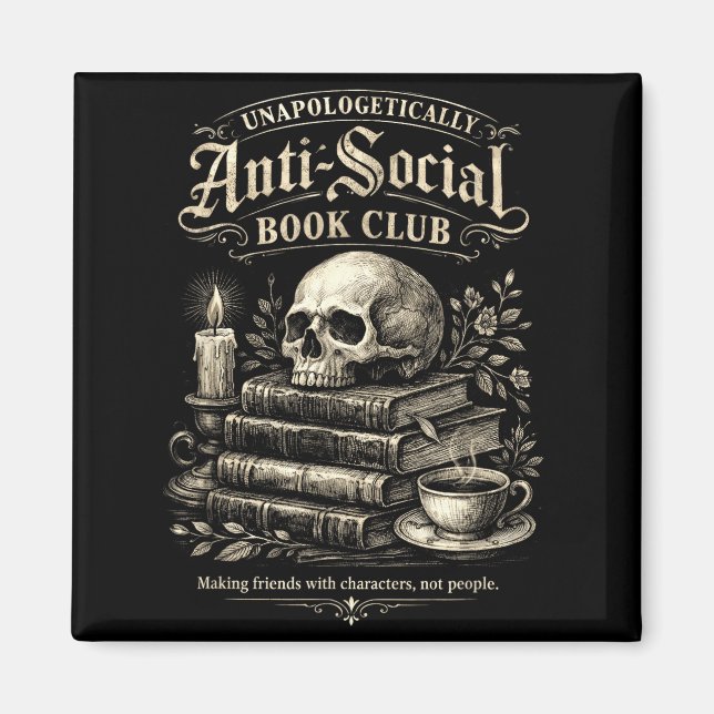 Introvert bokklubb roliga bokälskare socialt magnet (Framsidan)