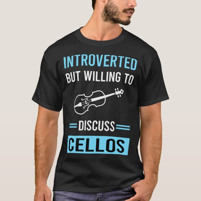 Introvert Cellist T Shirt (Framsida)