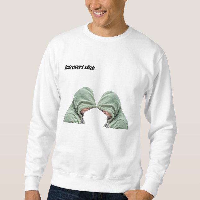 “Introvert Club Hoodie – Funny Cozy Sweatshirt for (Framsida)