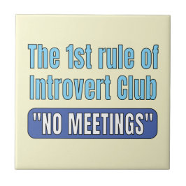 Introvert Club    T-Shirt Kakelplatta
