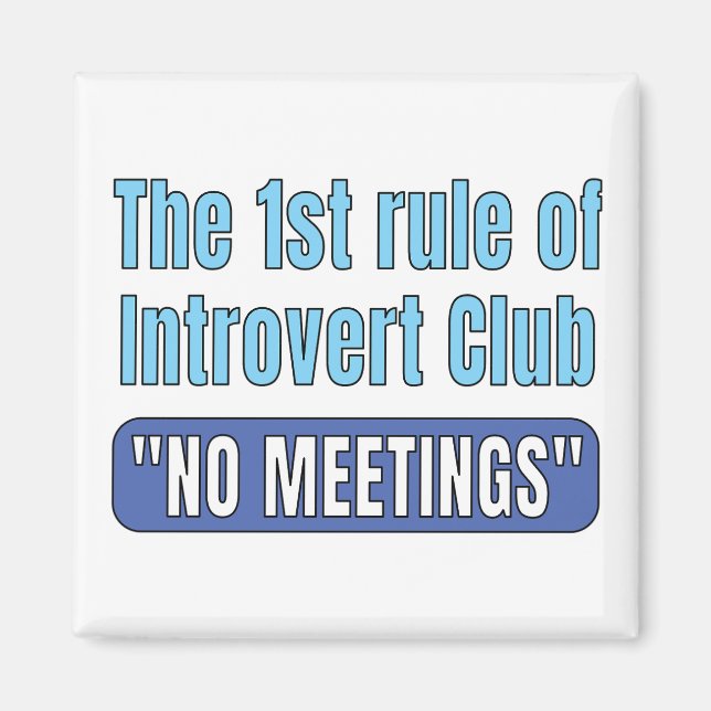 Introvert Club    T-Shirt Magnet (Framsidan)