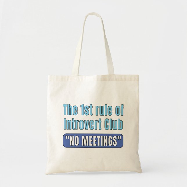 Introvert Club    T-Shirt Tygkasse (Framsidan)