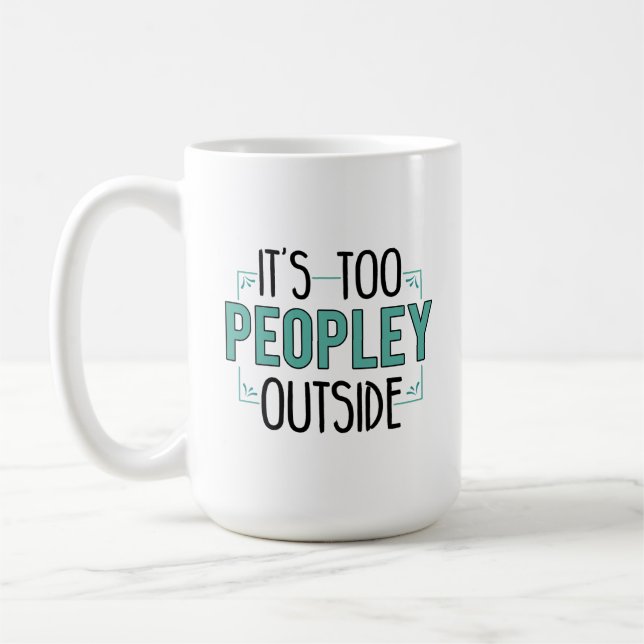 Introvert Coworking Birthday Gag Gift Kaffemugg (Vänster)