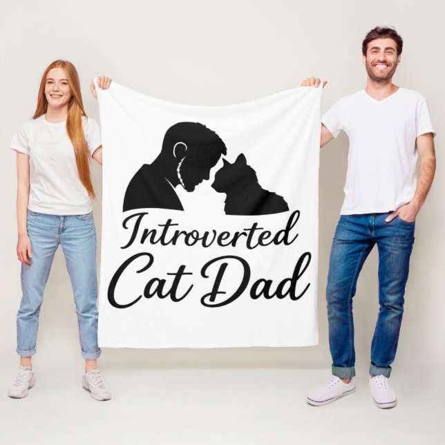 Introvert Dad Silhouette Fleecefilt - Co (På plats)