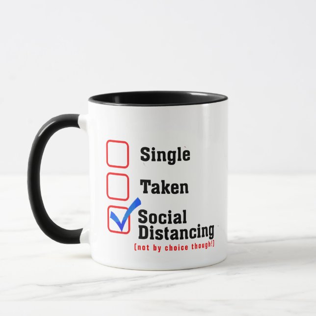 Introvert Dating Humor; Relationsstatus Pun Mugg (Vänster)