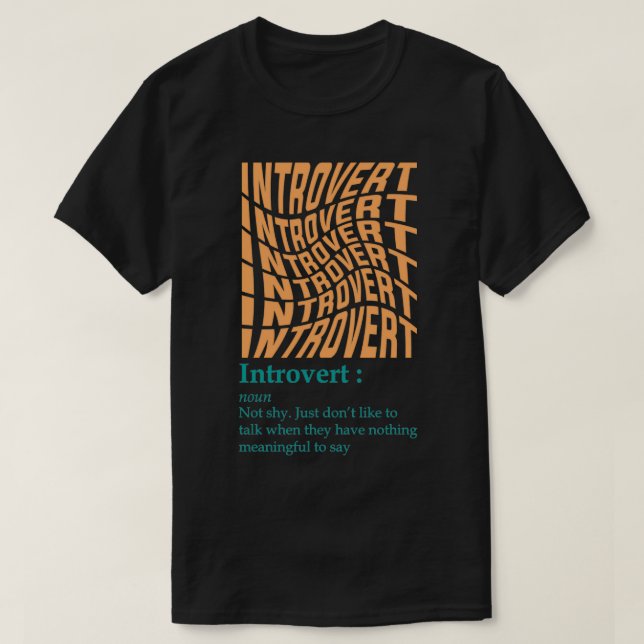 Introvert definition invertera betyder lustigt cit t shirt (Design framsida)