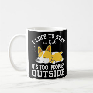 Introvert det är för folk utanför Corgi Hund Kaffemugg