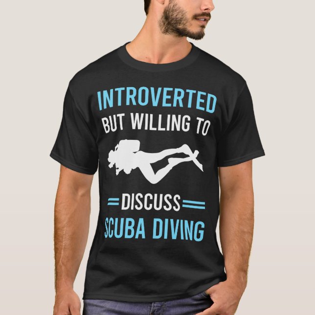 Introvert dykare med dykcertifikat t shirt (Framsida)