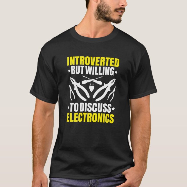 Introvert elektriker t shirt (Framsida)