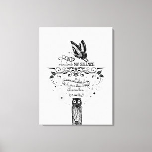 Introvert Empath Silness wisdom bläck citat Canvastryck
