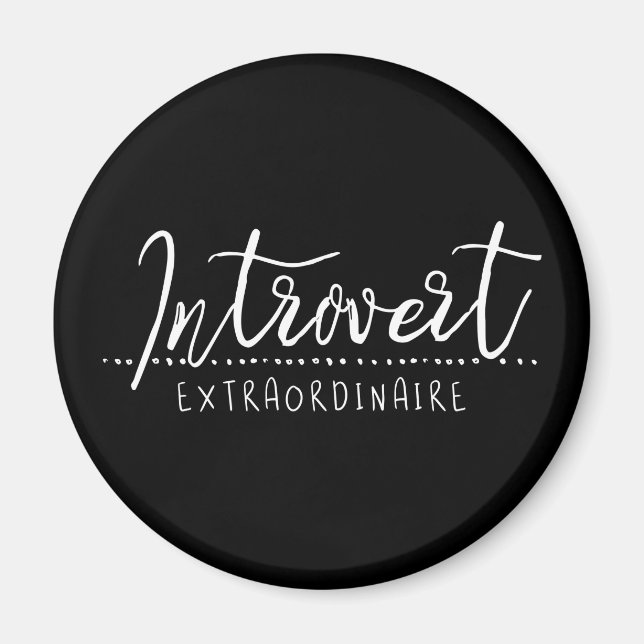Introvert Extraordinaire Typography Magnet (Framsidan)
