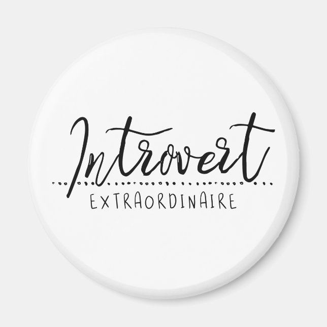 Introvert Extraordinaire Typography Magnet (Framsidan)