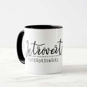 Introvert Extraordinaire Typography Mugg
