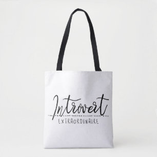 Introvert Extraordinaire Typography Tygkasse