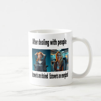 Introvert/Extrovert-kaffe mugg