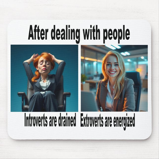 Introvert/Extrovert Mouse Pad Musmatta (Framsidan)